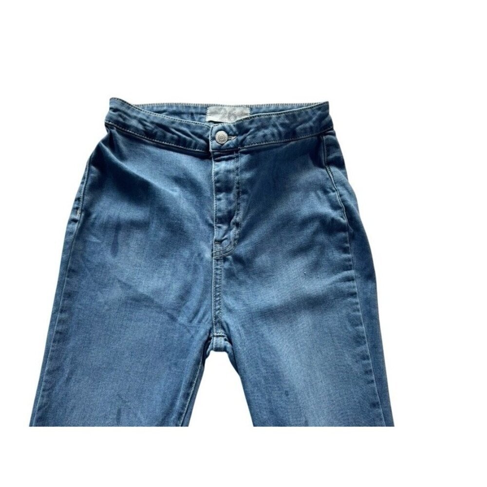 We The Free People Women's Sz 26 Just Float On Flare Bell Bottom Raw Hem Jeans - Picture 5 of 14